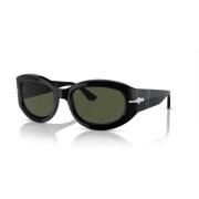 Persol Svart/Grön Solglasögon Black, Unisex