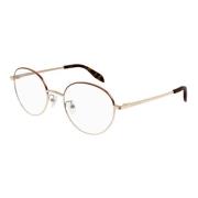 Alexander McQueen Gold/Havana Eyewear Frames Multicolor, Dam