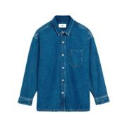 Ami Paris Denim Jackets Blue, Herr