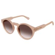 Chloé Nude/Brown Shaded Sunglasses Pink, Dam