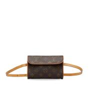 Louis Vuitton Vintage Pre-owned Laeder crossbodyvskor Brown, Dam