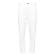 PINKO Cropped Jeans White, Dam