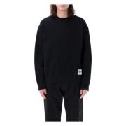 Jil Sander Svart Crewneck Stickat för Män Black, Herr