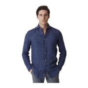 Mazzarelli Casual Shirts Blue, Herr