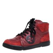 Gucci Vintage Pre-owned Laeder sneakers Red, Dam