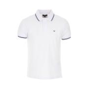 Emporio Armani Klassisk Polo Tröja för Män White, Herr