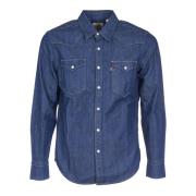 Levi's Blå Western Standard Skjortor Blue, Herr