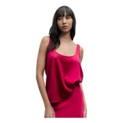 Ahlvar Gallery Shiro satin silke tank Pink, Dam