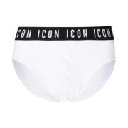 Dsquared2 Vit Logo Briefs White, Herr