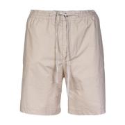 Paolo Pecora Bomull Bermuda Shorts med Dragsko i Midjan Beige, Herr