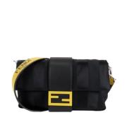 Fendi Vintage Pre-owned Nylon axelremsvskor Black, Dam