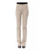 Byblos Straight Trousers Beige, Dam