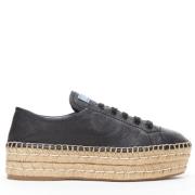 Prada Vintage Pre-owned Läder espadriller Black, Dam