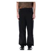 Msgm Trousers Black, Herr