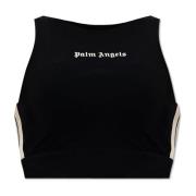 Palm Angels Topp med logotyp Black, Dam