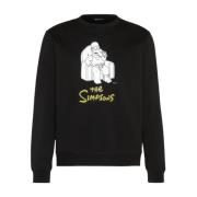 Antony Morato Svart Homer Simpson Sweatshirt Black, Herr