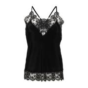 Ermanno Scervino Sleeveless Tops Black, Dam