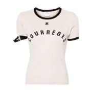 Courrèges T-Shirts Beige, Dam