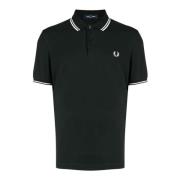 Fred Perry Grön Randig Pikétröja Green, Herr