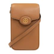 Tory Burch Robinson mobilfodral med rem Brown, Dam