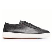 Santoni Lågskurna sneakers med snörning Black, Herr