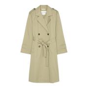 Marc O'Polo Avslappnad trenchcoat Green, Dam