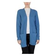 Vila 14044041 - Viril L/S Open Color Blue, Dam