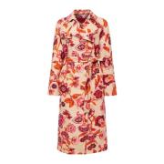 La DoubleJ Milano Trench Coat i Hottie Print Beige, Dam