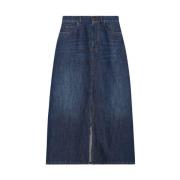 Max Mara Weekend Denim Maxi Kjol Blue, Dam