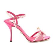 Dolce & Gabbana Pärldekorerade Sandaler Pink, Dam