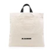 Jil Sander Beige Logo-Print Tote Väska Beige, Unisex