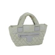 Chanel Vintage Pre-owned Nylon handvskor Gray, Dam