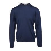 Fedeli Round-neck Knitwear Blue, Herr