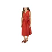 Thinking MU Midi Dresses Red, Dam