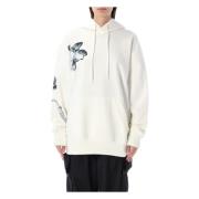 Y-3 Blommig Hoodie White, Dam