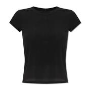 Rick Owens Cropped Level T T-shirt Black, Dam