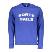 North Sails Blå Bomullströja med Tryck Blue, Herr
