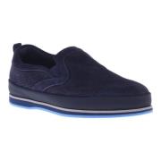 Baldinini Loafer in dark blue perforated suede Blue, Herr