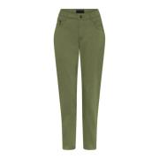 C.Ro Slim-fit Trousers Green, Dam