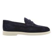 Magnanni Blå Suede Penny Loafer Blue, Herr