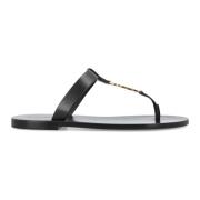 Saint Laurent Flip Flops Black, Herr