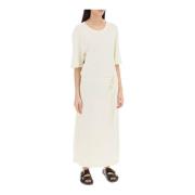 Lemaire Maxi T-shirt Stil Klänning Beige, Dam