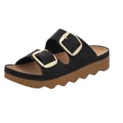 Rohde Svart Nubuckläder Dam Sandal Black, Dam