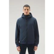 Woolrich Soft Shell Full Zip Hoodie Blå Blue, Herr