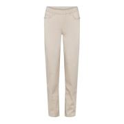 LauRie Slim-fit Trousers Beige, Dam