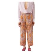 Antik Batik Tryckta byxor Tajar Orange, Dam