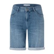 MAC Mjuka ljusa denimshorts Blue, Dam