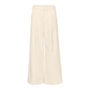 Gestuz Wide Trousers Beige, Dam