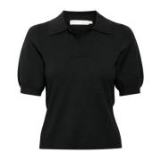 InWear Svart Stickad Blus Miriosiw Stil Black, Dam