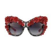Dolce & Gabbana Rose Cat Eye Solglasögon Black, Dam